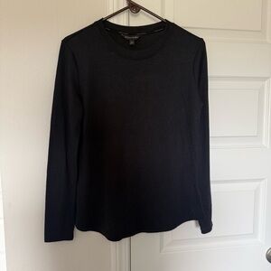 Banana Republic Black Crewneck Long Sleeve Top